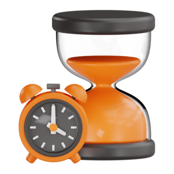 3d ampulheta areia cronômetro e alarme relógio png