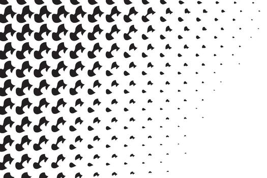 Abstract black and white pattern with gradual dissipation vector