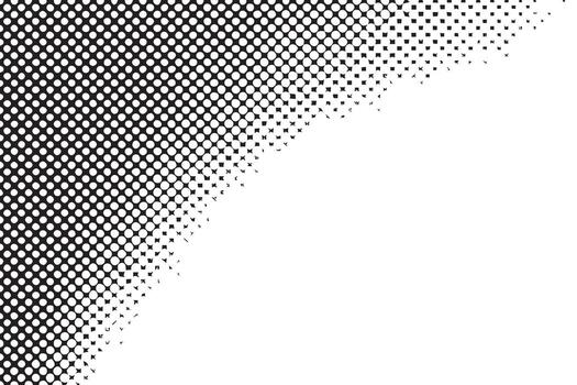 Abstract black and white halftone pattern with fading effect vector
