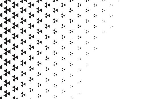 Geometric black and white pattern fading into white space vector