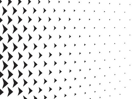 Abstract arrow pattern fading into dots and lines vector