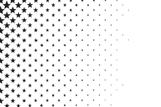Abstract star pattern with fading halftone effect vector