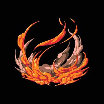 Colorful abstract flame illustration vector