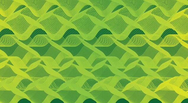 Green abstract wave pattern design vector