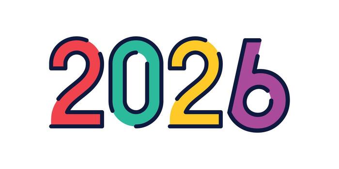 2026 design element with creative concept and symbol vector