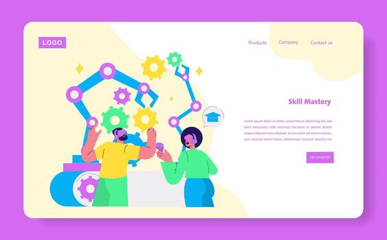 interactivo habilidad desarrollo en aumentado realidad vector