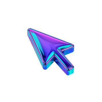 iridescente cursor ponteiro em isolado transparente pano de fundo exibindo tecnológica navegação e png