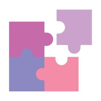 plano diseño icono de un rompecabezas rompecabezas para resolución de problemas y soluciones.modernas ilustración de rompecabezas partes simbolizando conexión y estrategia. vector