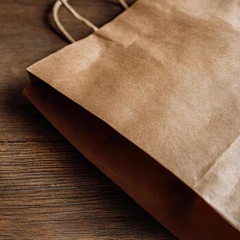 Close up of a plain paper bag 2 photo