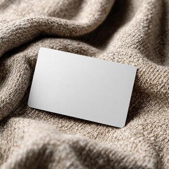 Close up of a blank card on a surface 3 photo