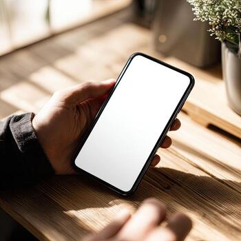 Close up of sleek smartphone screen 2 photo