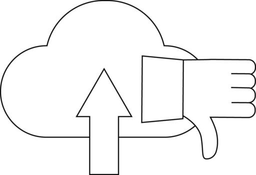 disgusto icono y subir icono con blanco antecedentes vector