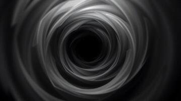 un negro y blanco imagen de un vórtice foto