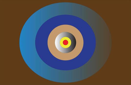 Abstract Concentric Circles with Gradient Colors on Brown Background target bullseye vector