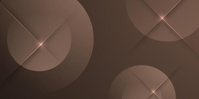 Dark brown background with circle pattern design. Cross shadow with lights element style. Elegant background. vector