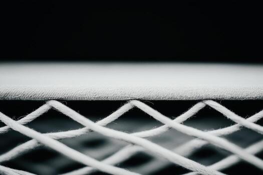 White textured fabric atop woven design in a minimalist setting photo