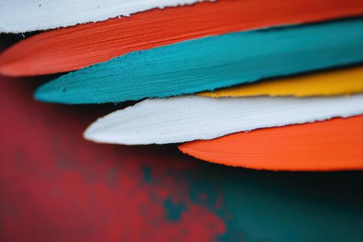 Vibrant layers of paint create abstract art on textured surface photo