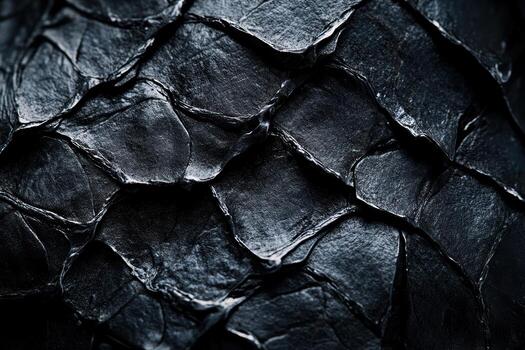 Textured black material resembling reptile skin captured in close-up view photo