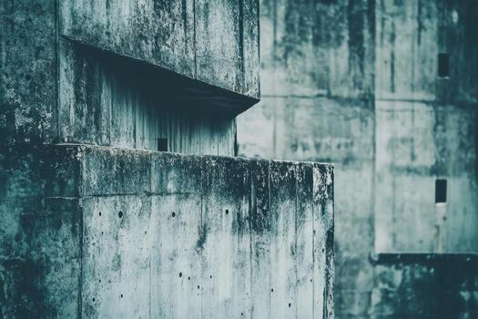 Concrete texture showcases industrial architecture in urban environment photo
