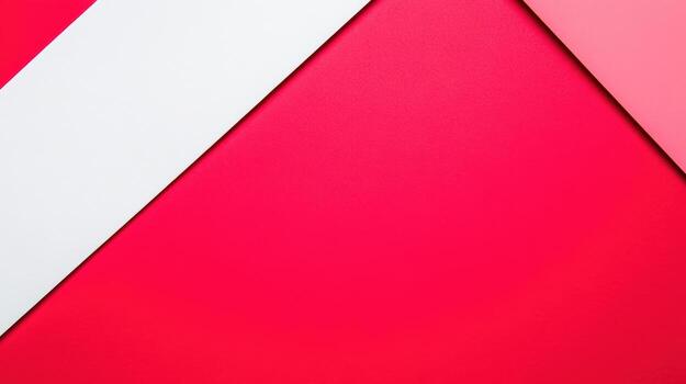 Bright red background with contrasting geometric shapes for creative design photo