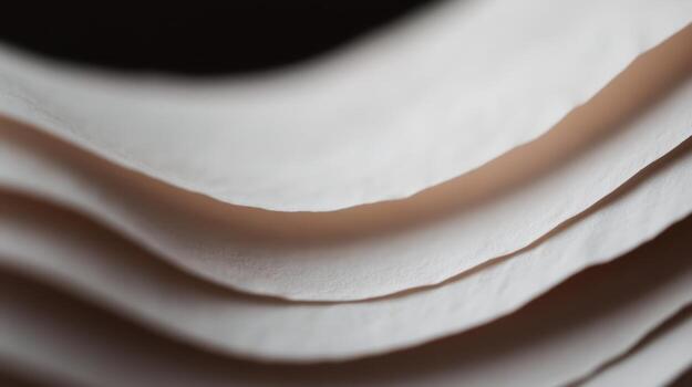 Soft layers of paper create an elegant texture in close-up view photo