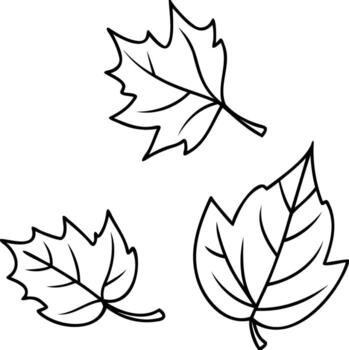 Continuous Single Line Drawing of Falling Autumn Leaves , Falling Autumn Leaves Line Art, Continuous Line Autumn Leaf , Minimal Autumn Leaf Drawing vector