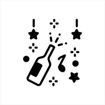 sólido fiesta icono vector