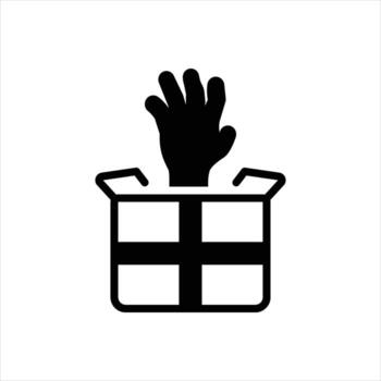 Solid icon zombie-box vector