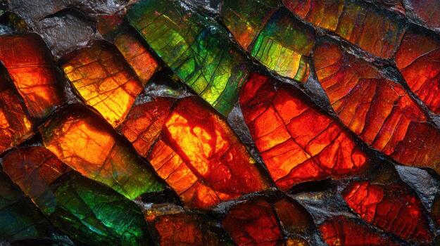 el continuar piel me gusta modelo en un ardiente ammolita fósil foto