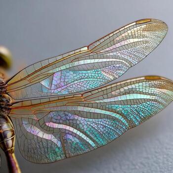 delicado patrones visto en un macro ver de un libélula ala foto