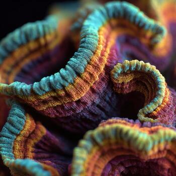 The Artistic Abstract Patterns Of Mushroom Coral photo