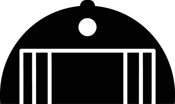 Quonset Hut Icon - Simple Architectural Representation. vector