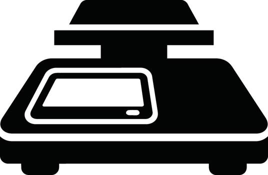 Digital Scale Weighing Measurement Device. vector