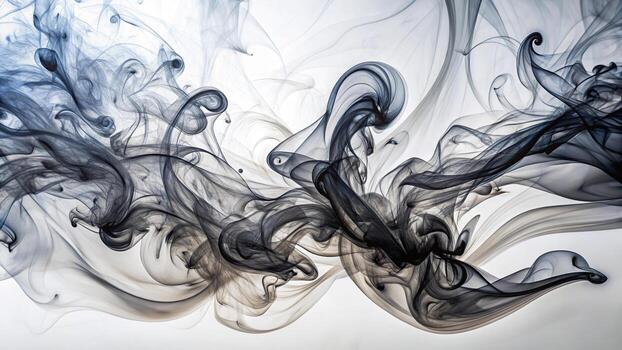 Abstract smoke art with dynamic motion and color photo