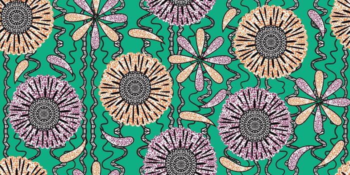 Colorful floral abstract pattern design vector