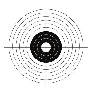 Target shooting blank paper line with numbers. Competition or for training. Gun target. vector