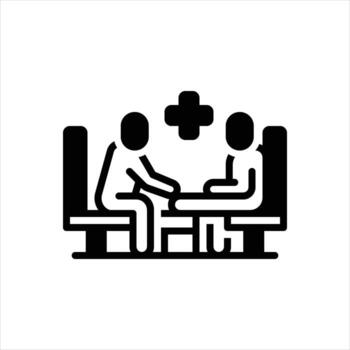Solid icon physical-examination vector
