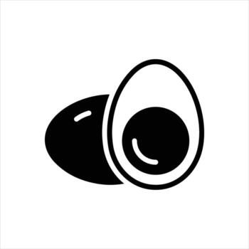 Solid icon half-egg vector