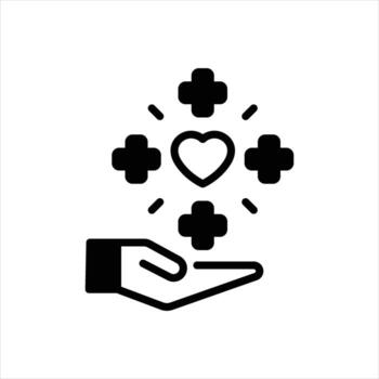 Solid icon well-being vector