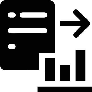 Data analysis and reporting icon depicting growth and positive results vector
