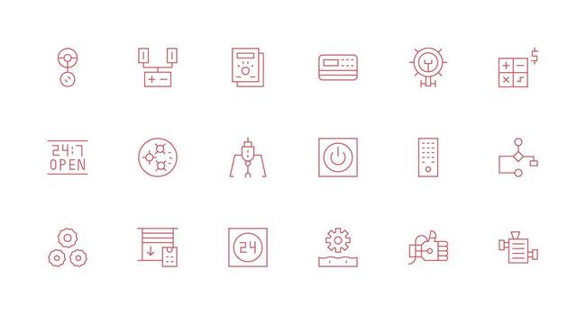 Operation Visual Pack containing 18 Minimal Line Icons vector