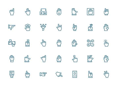 35 Regular Clean Line Icons for Select Graphics vector