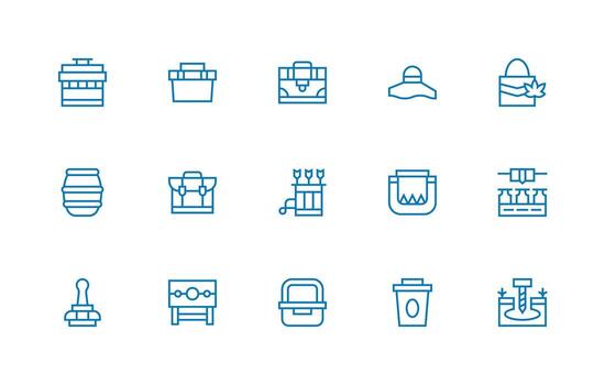 Hold Design Icons featuring 15 in Regular Line Style vector