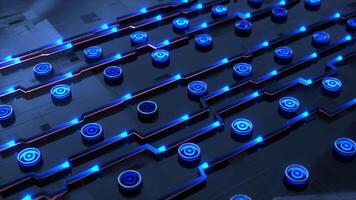 circuito pulse raggiante dati griglia ciclo continuo animazione video