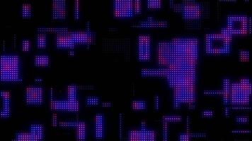 pixel vazio matriz brilhando rede com negativo espaço ciclo animado video