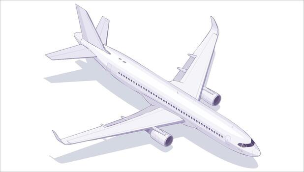 flight journey symbol with tilted isometric perspective isolated on white background vector