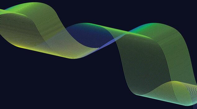 Abstract Wavy Blend Curved Lines Background Gradient Design Illustration vector