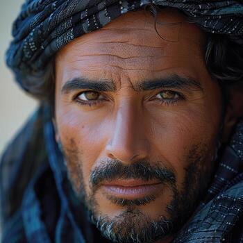 A man with a beard and a turban photo