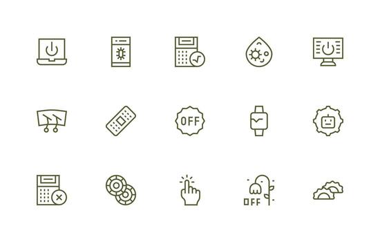 15 Regular Line Vectors for Function Theme