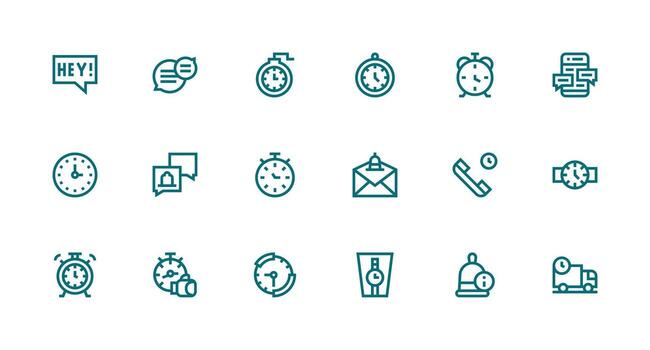 18 Icons for Prompt in Strong Stroke Line Format vector